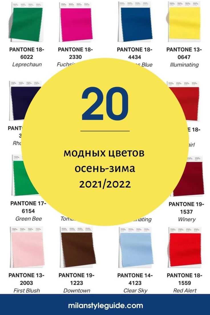 Модные цвета pantone осень-зима 2023 /2024 -