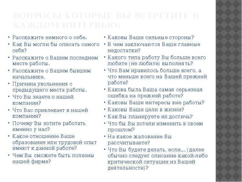 Как вести себя на собеседовании при приеме на работу?